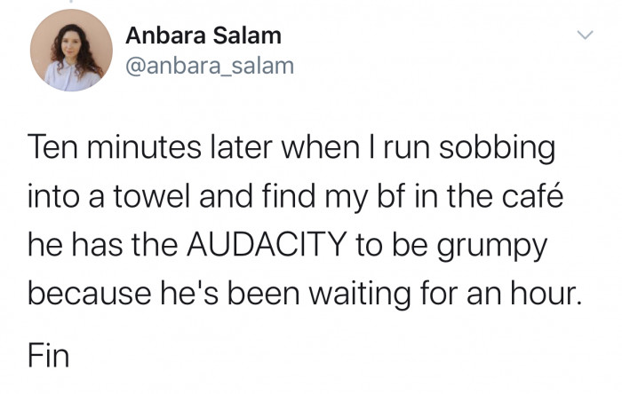 So it lasted a whole hour... wow