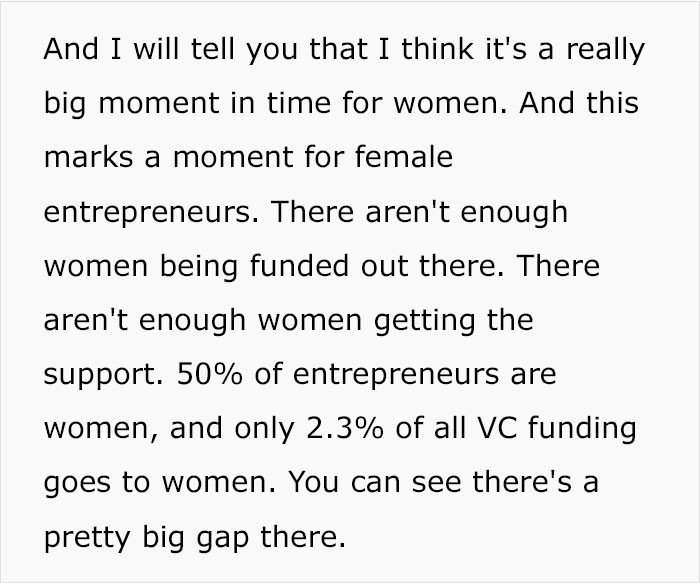 Not enough women are being funded