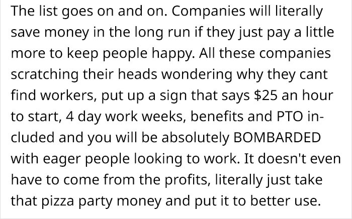 And the list goes on and on