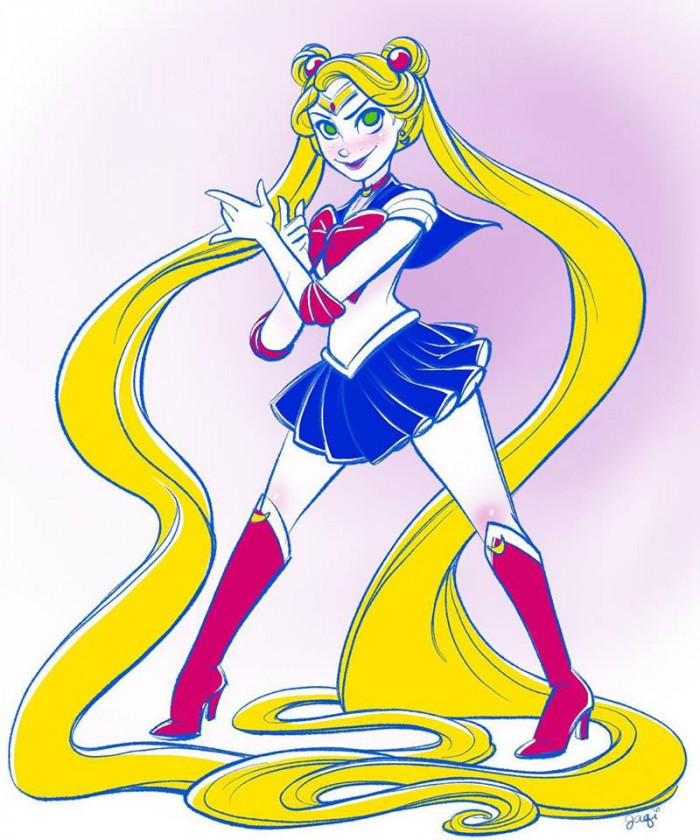 3. Rapunzel as Sailor Moon