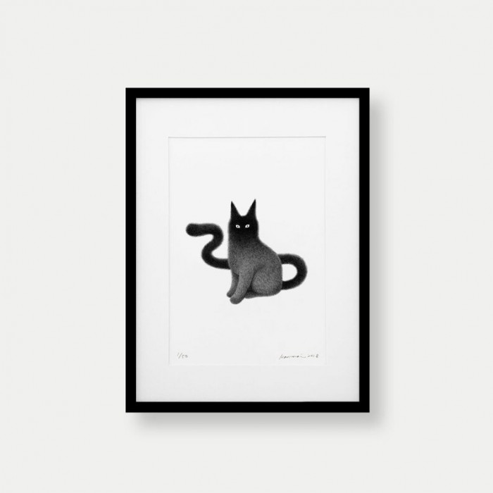 Cat-themed fantasy world with clouds, buildings, and many fluffy cats