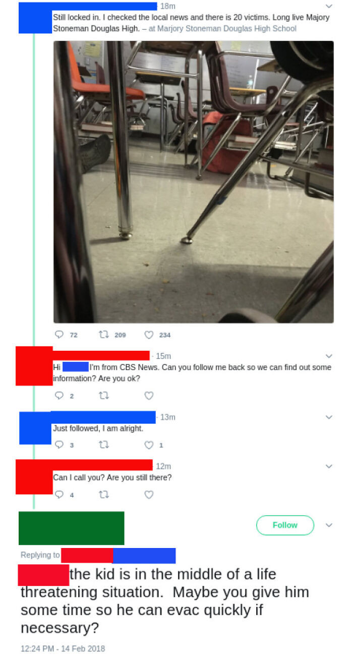 21. Some reporters are just heartless. They'd rather get the fresh story than help people.