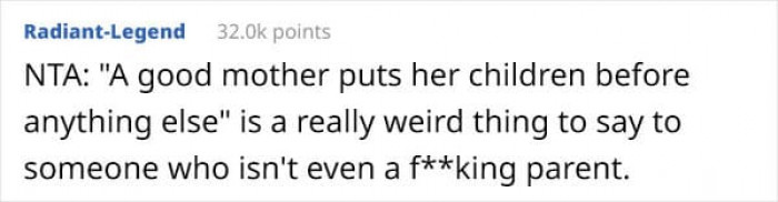 The Redditors agree with OP