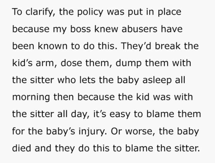 They basically frame the babysitter for the crime they committed