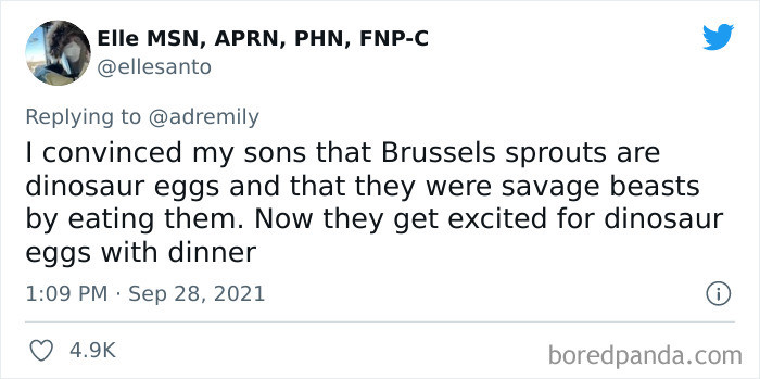 4. Brussels sprouts are dinosaur eggs