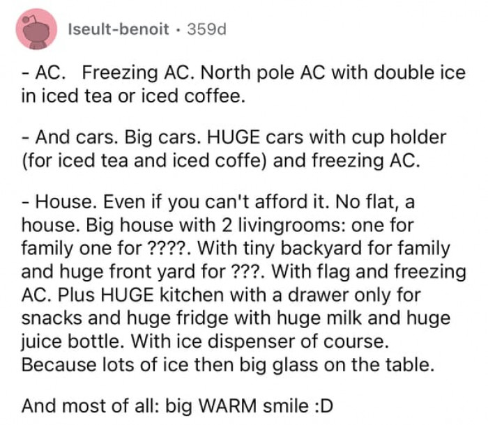 We're not sure the big warm smile makes up for it all.