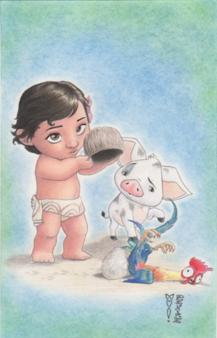 5. Moana, Pua, and HeiHei (Moana)