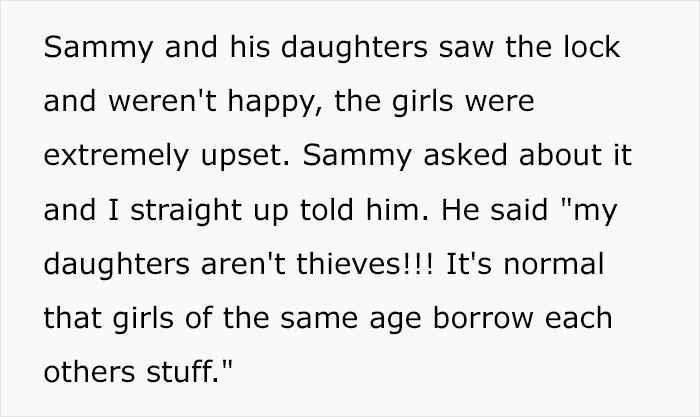 BIL and His Daughters Were Not Happy About the Lock