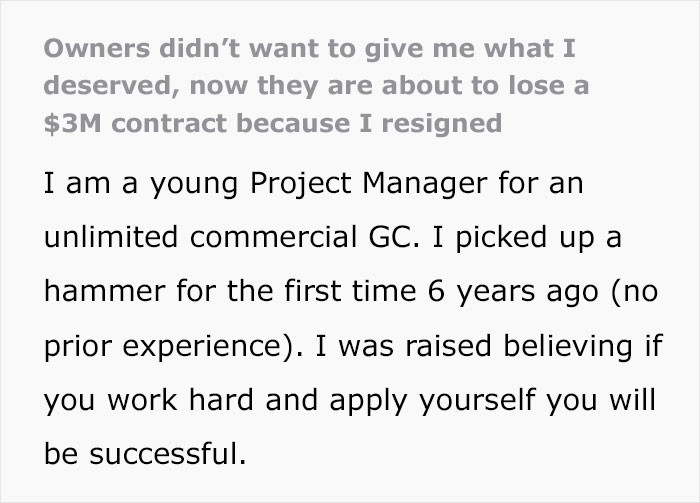 An exemplary worker shares his unbelievable story about why he decided to quit his job and how it affected the company