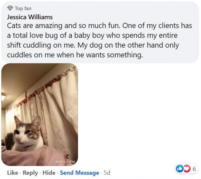 3. Unconditional cuddles for long hours.