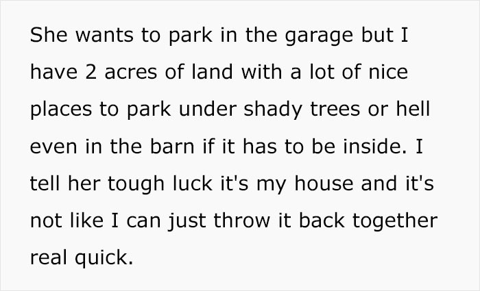 Parking in the garage