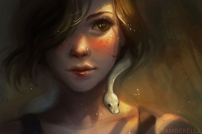 16. She was oozing the venom within her.