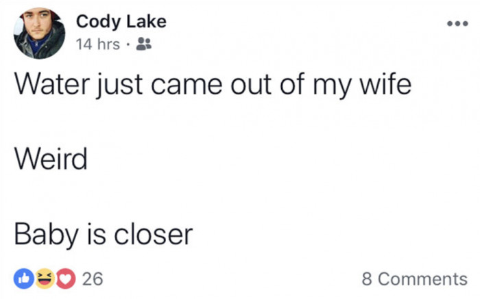 Here is Cody's first update... Classic.