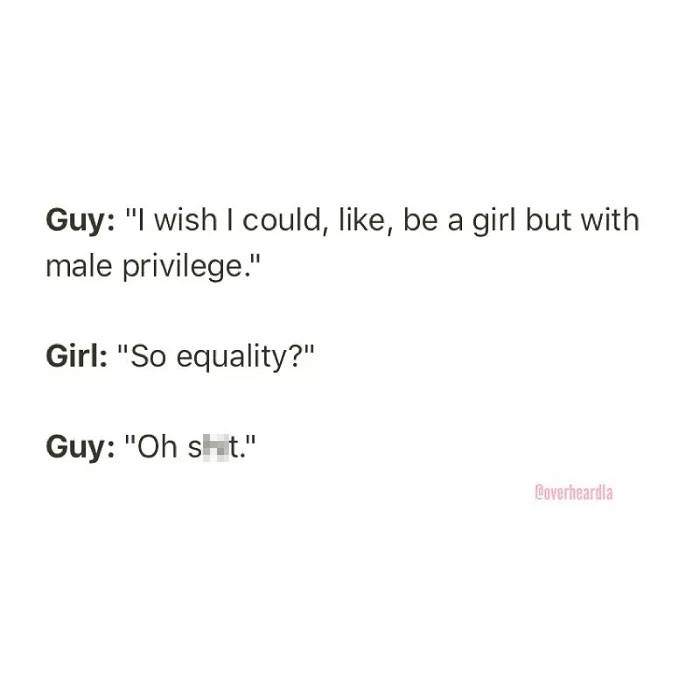 Just casual equality...