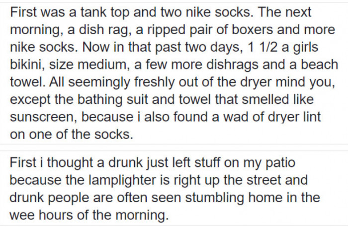 Her indoor cat became an outdoor cat... and then mysterious items started showing up on her porch.