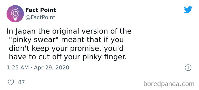 38. Breaking a Promise Means Losing a Finger.