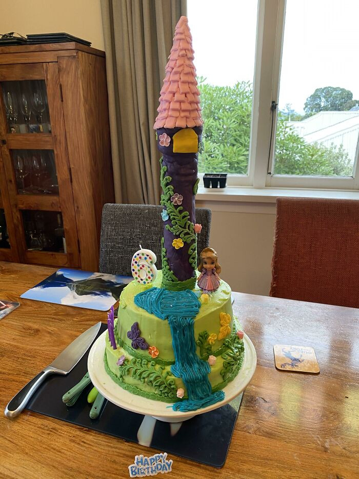 22. My daughter requested a Rapunzel cake