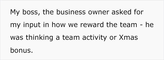 The boss's thoughts...