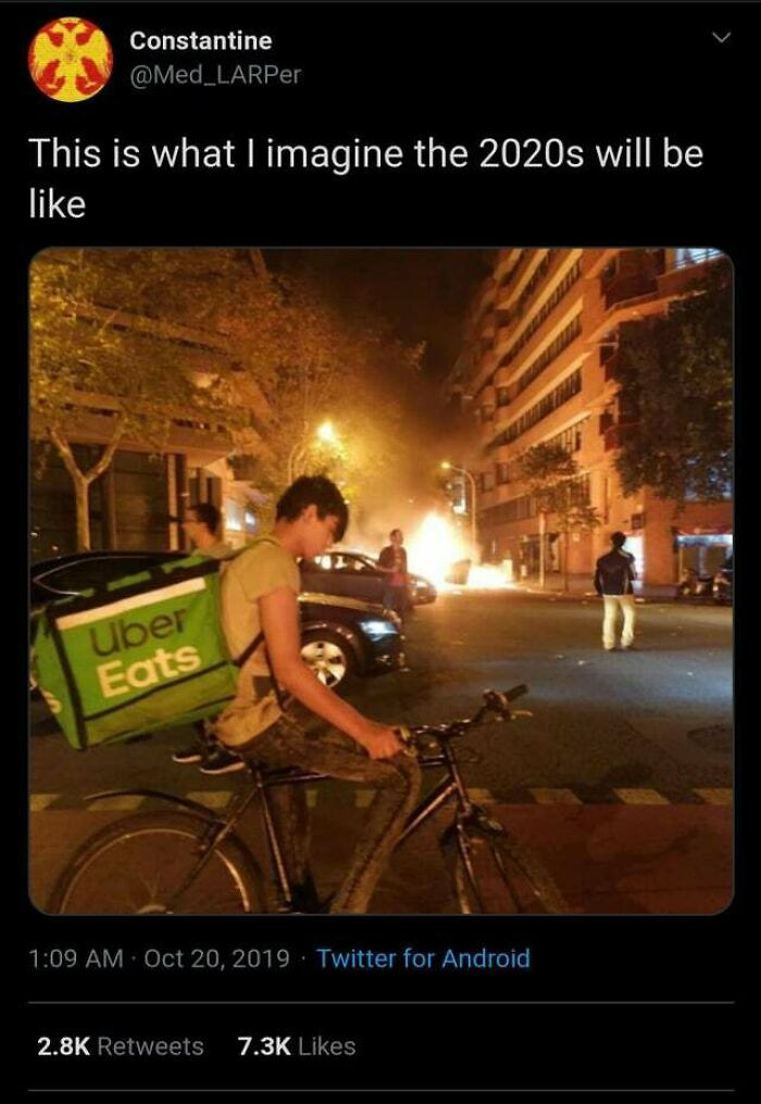 12. Eerily accurate; somebody put the tweet in a museum.