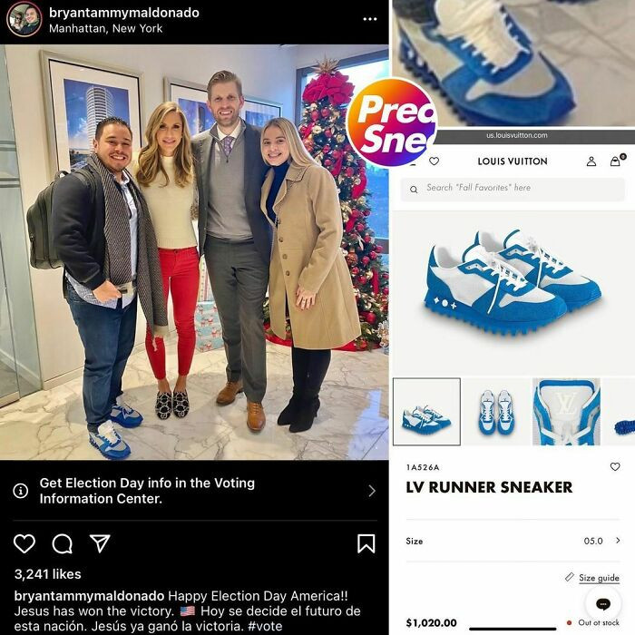 5. Prophet Bryan Maldonado is dripping sauce with the Royal Blue Lv Runners worth $1,020