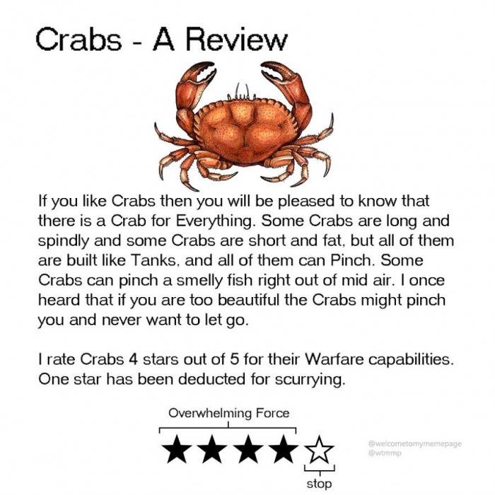 Crabs - There is one for everything