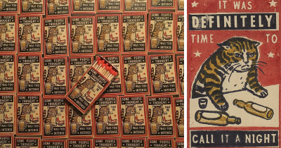 It Turns Out Art Depicting Drunk Cats Makes For Hilarious Matchbox Art