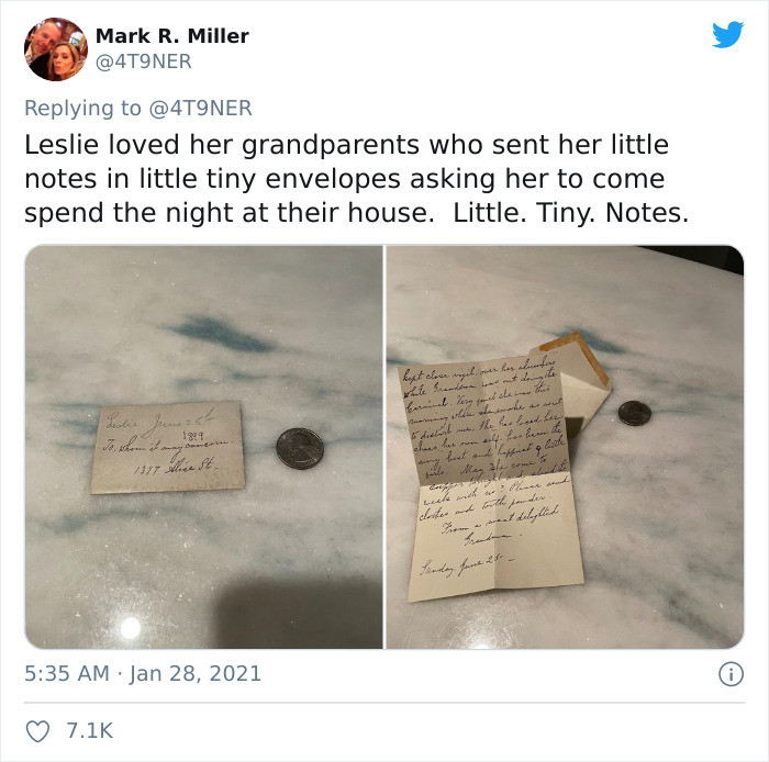 Leslie had a strong bond with her grandparents 