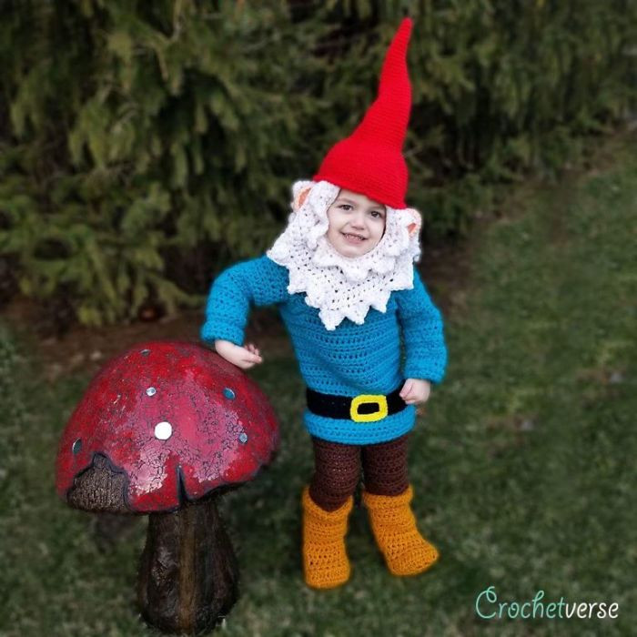 8. Crochet Garden Gnome Costume