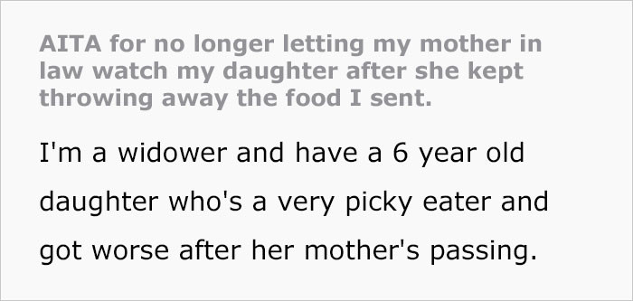 He explained that his young daughter was a very picky eater.