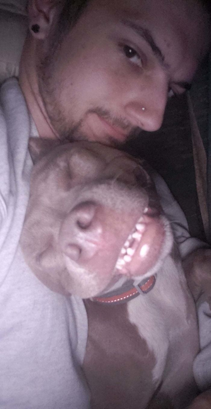 8. "When I Rescued Icarus, I Was Hoping He Would Like Me, And I Hoped He Was A Cuddle Bug. I Think I Got My Wish. Pupper Is Out Cold"