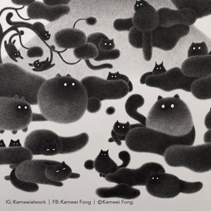 Some cats slumber peacefully, some hide, some play, and others are doing what cats do best: getting into trouble.
