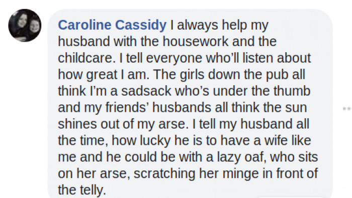 Scratching the minge.