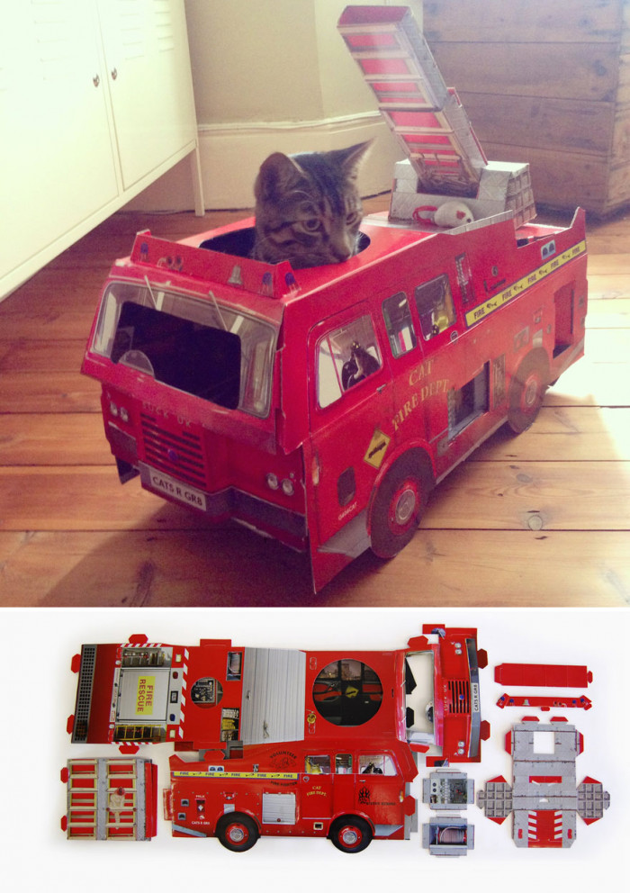 How about turning your cat into a fireman?