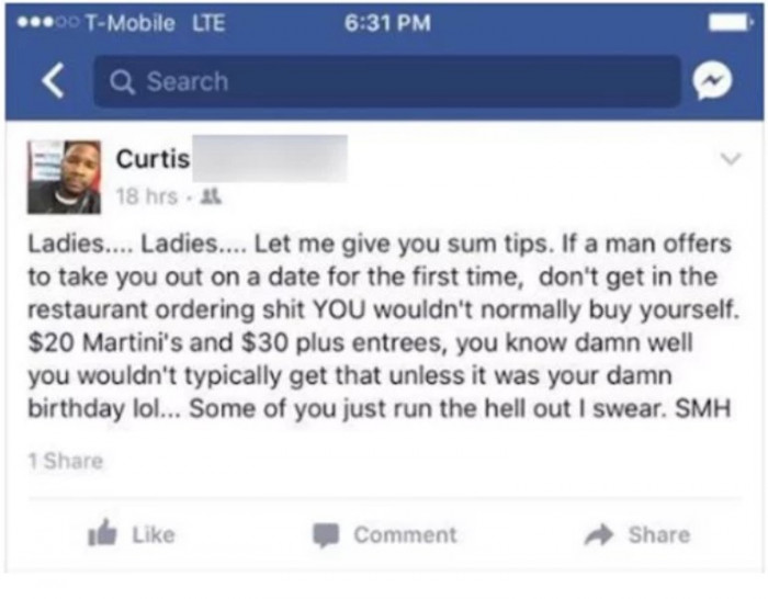 She even included the original post in her rant to point out the hypocrisy in it.