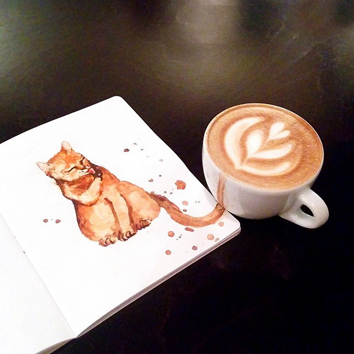 Espresso with ice cream, cappuccino style coffee presentation in a cup