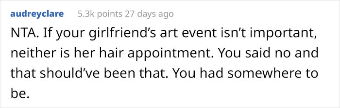 He said no, and that should have been the end of it.