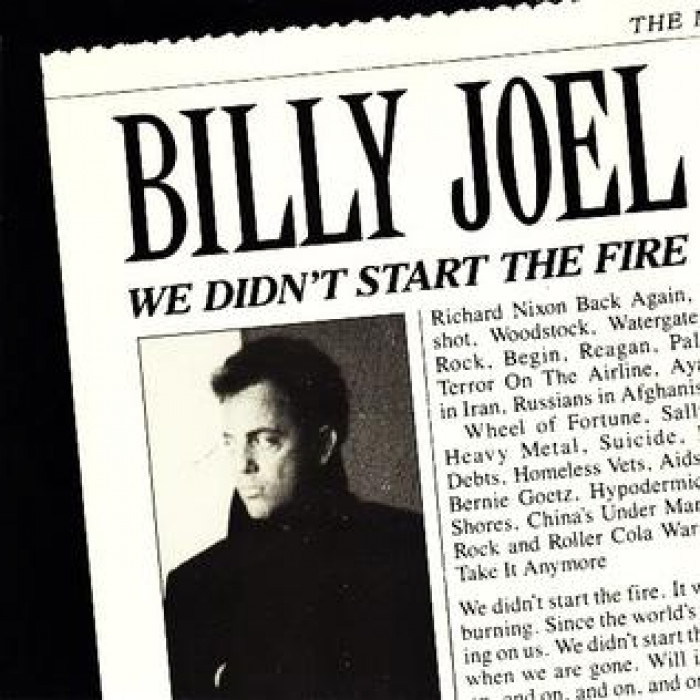 Billy Joel's - 'We Didn't Start The Fire'. The song comprised of over 100 news headlines. 