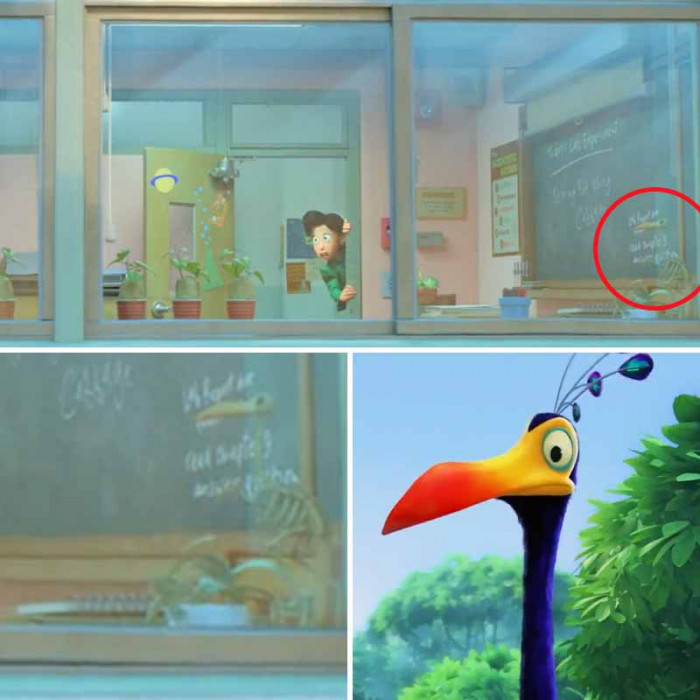 4. You can see a skeleton that is the same shape as Kevin from 