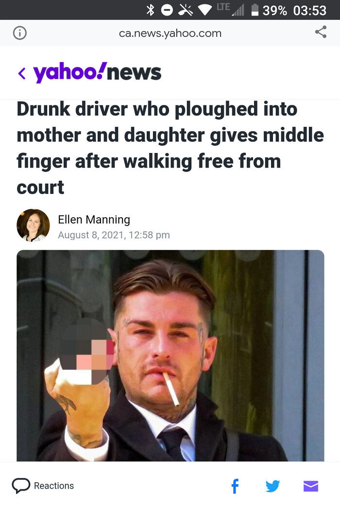 44. This man doesn't deserve the freedom. There could be more victims because of his irresponsibility.