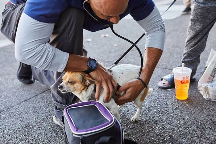 Dr. Kwane always takes a medical bag with him so he can stop and help whenever he feels needed