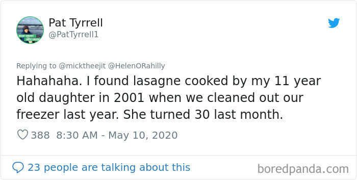 That's a 19-year-old lasagna. 