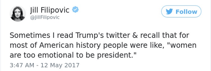 36. Thank goodness he isn't allowed on Twitter anymore.