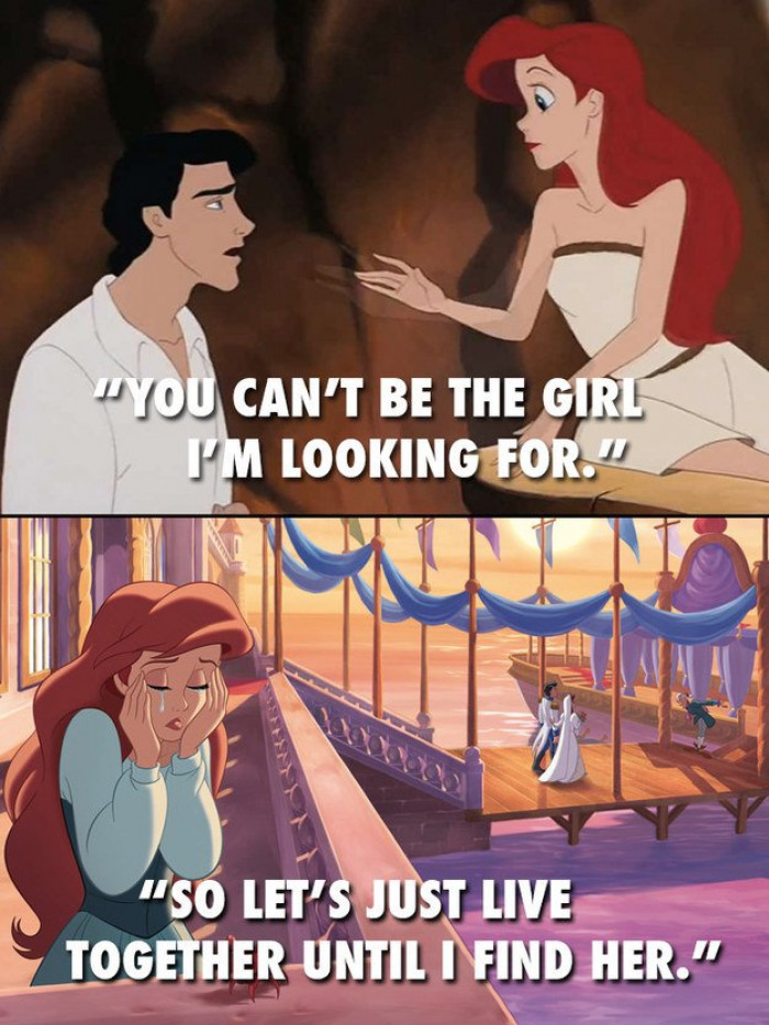 4. Prince Eric dumping Ariel