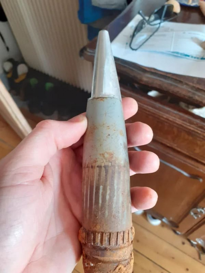 4. “Ammunition with a weird shiny tip, could be 30mm? Worried If inert or not. Found on a glacier in Swiss.”