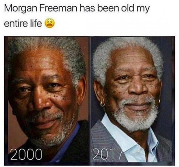 7. He doesn't age