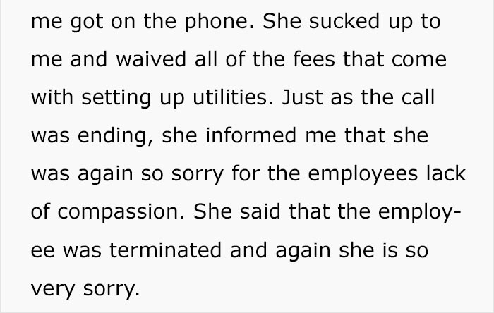 A happy ending for the girl and her father! Not so happy for the mean employee...
