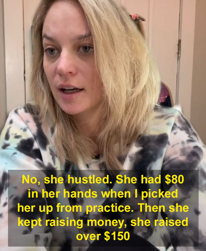 The kid had already raised $150 over the $200 she needed!