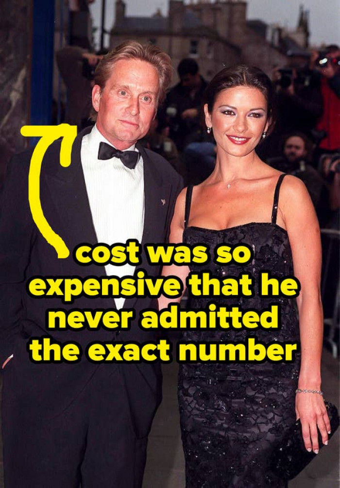 13. Catherine Zeta-Jones and Michael Douglas ($1.5 to $2 million)