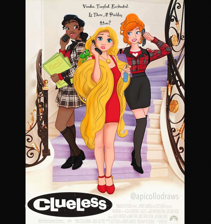 Tiana, Rapunzel, and Giselle x 'Clueless'