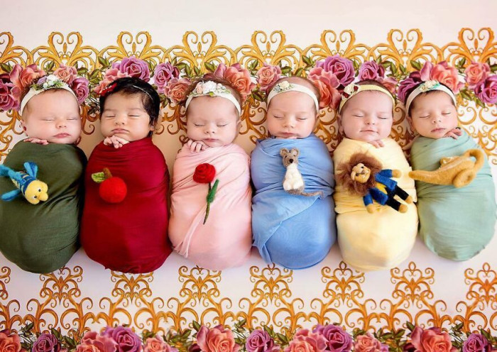 Photographer Karen Marie came up with the idea to dress babies up as Disney Princesses and photograph them